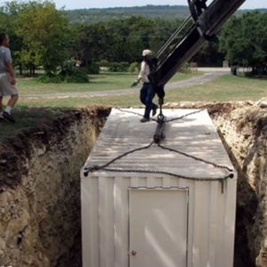 Converted Shipping Container Underground Bunker Unit