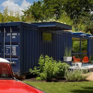 Converted Shipping Container To Garden Retreat