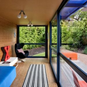 Converted Shipping Container To Garden Retreat